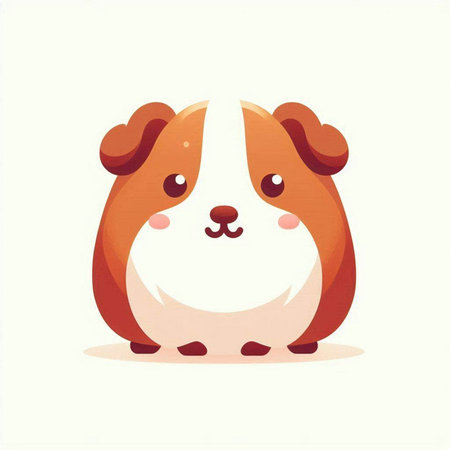 Cute guinea pig vector illustration. Cute pet character.のイラスト素材