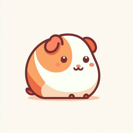 Cute hamster. Vector illustration. Cute animal character.のイラスト素材