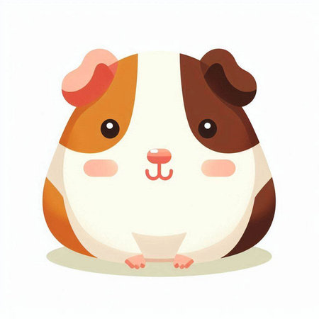 Cute guinea pig. Cute pet. Vector illustration.のイラスト素材