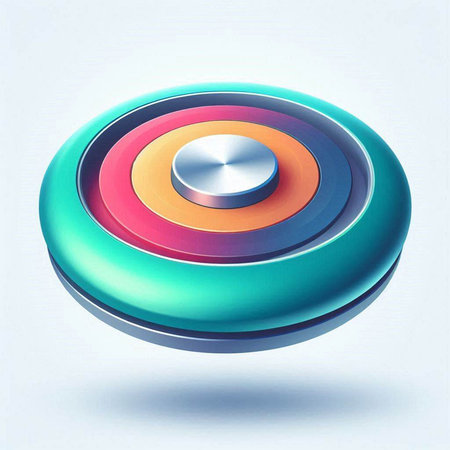 3d rendering of a multicolored wheel on a white backgroundのイラスト素材