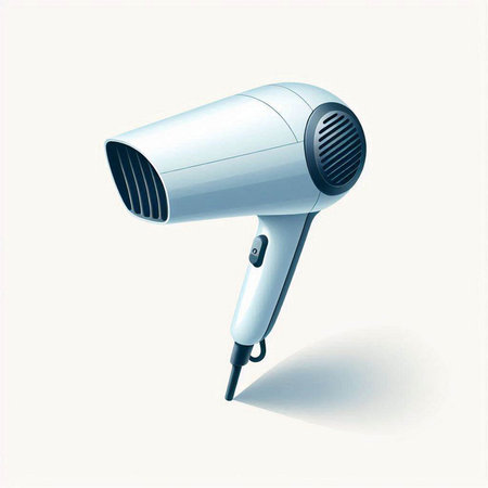Hair dryer isolated on a white background. Vector illustration.のイラスト素材