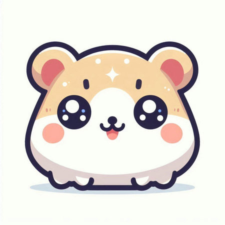 Cute hamster vector illustration. Cute hamster character.のイラスト素材