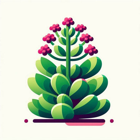 Illustration of a green decorative tree on a white background, vector illustrationのイラスト素材