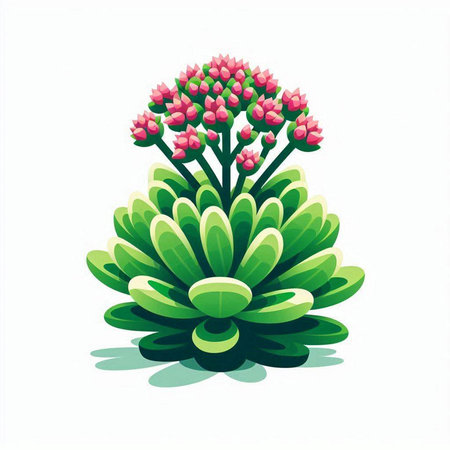 Succulent plant isolated on white background. Vector illustration. Eps 10のイラスト素材