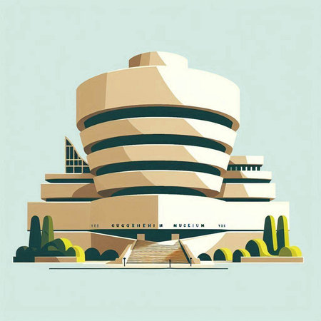 Modern architecture in the style of the 80s, vector illustration.のイラスト素材