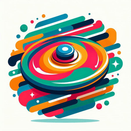 Abstract colorful background with circles and stars. Vector illustration. Eps 10のイラスト素材