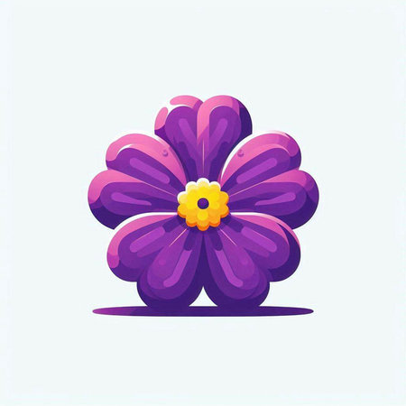 Purple flower isolated on a white background. Vector illustration. Eps 10.のイラスト素材