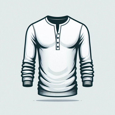 Men's sweater on a white background. Vector illustration of a man's sweater.のイラスト素材