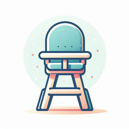 Illustration of a chair in a flat style. Vector illustration.のイラスト素材
