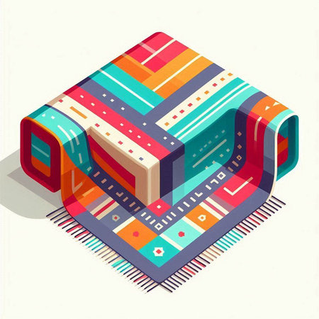 Abstract 3d isometric background. Colorful vector illustration. Eps 10のイラスト素材
