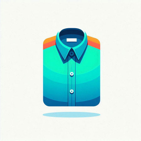 Men's shirt icon, vector illustration. Flat design style with shadow.のイラスト素材