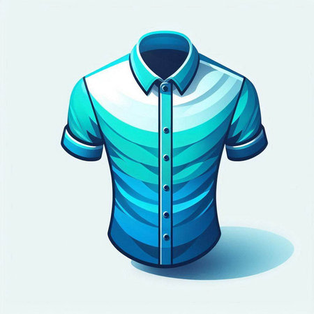 Blue polo shirt on a light blue background. Vector illustration.のイラスト素材