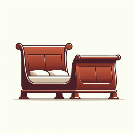 Vector illustration of a vintage armchair isolated on a white background.のイラスト素材