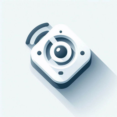 camera web icon. 3d illustration. Flat design style. Made in vectorのイラスト素材