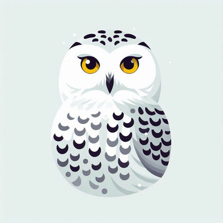 Owl. Vector illustration. Isolated on a white background.のイラスト素材