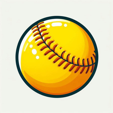 Baseball ball icon. Vector illustration isolated on a white background.のイラスト素材