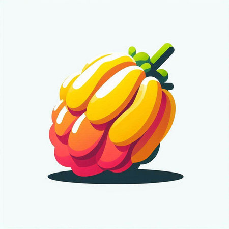 Illustration of a fresh orange pumpkin isolated on a white background.のイラスト素材