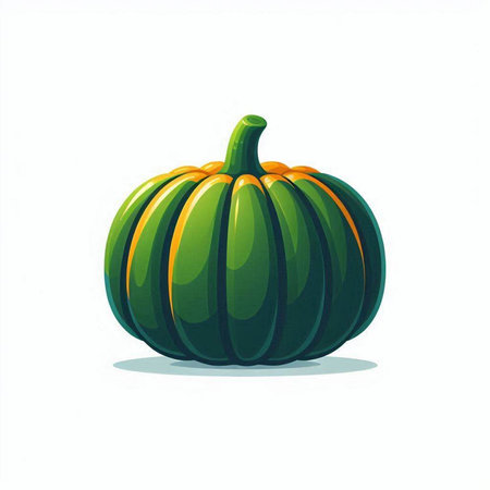Pumpkin isolated on white background. Vector illustration. Eps 10.のイラスト素材