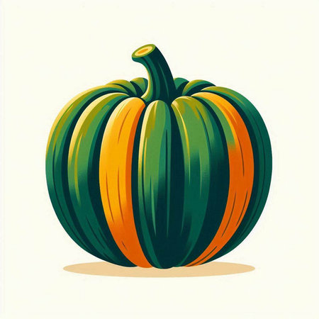Pumpkin. Hand drawn vector illustration of a pumpkin isolated on white background.のイラスト素材