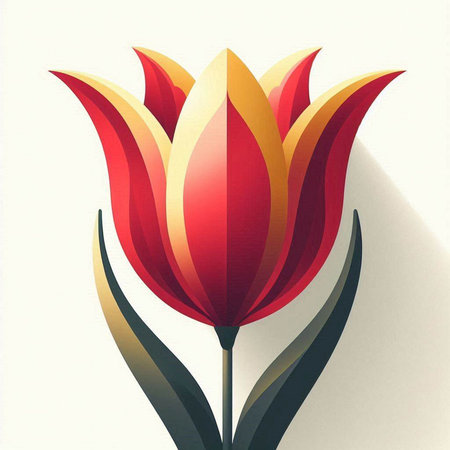 Tulip flower. Vector illustration. Gradient mesh include.のイラスト素材