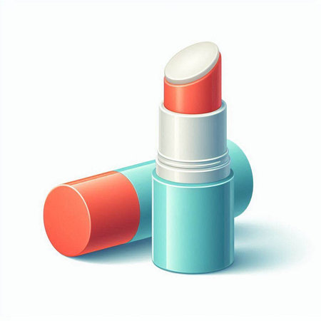 Lipstick isolated on white background. 3d render illustration.のイラスト素材