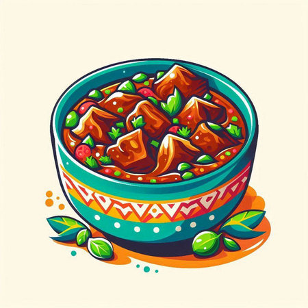 Traditional mexican food. Vector illustration of mexican foodのイラスト素材