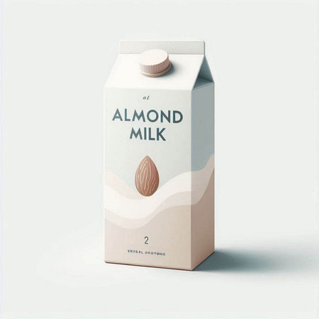 Milk carton packaging mockup. 3d rendering illustration.のイラスト素材