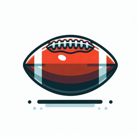 American football ball icon on white background. Vector illustration. Eps 10.のイラスト素材