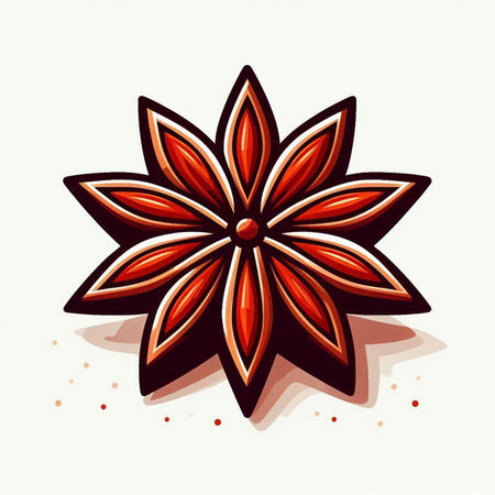 Star anise on white background, vector illustration, eps 10のイラスト素材