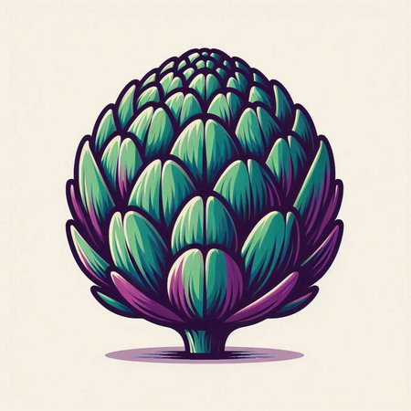 Artichoke. Vector illustration of an artichoke plant.のイラスト素材