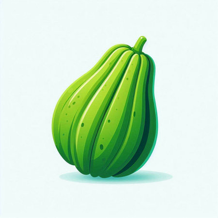 Papaya vector illustration. Isolated on the white background.のイラスト素材