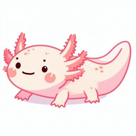 Cute cartoon pink dinosaur on a white background. Vector illustration.のイラスト素材