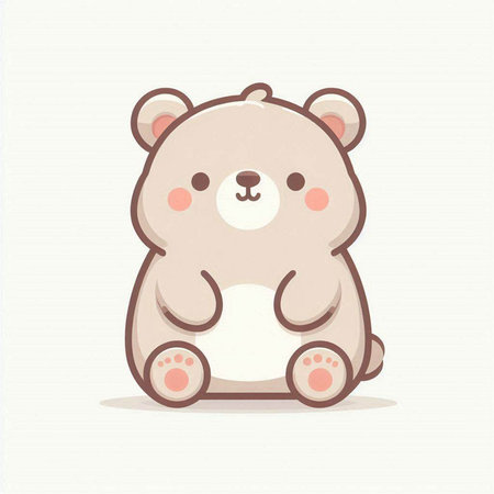 Cute teddy bear. Vector illustration of a cartoon character.のイラスト素材
