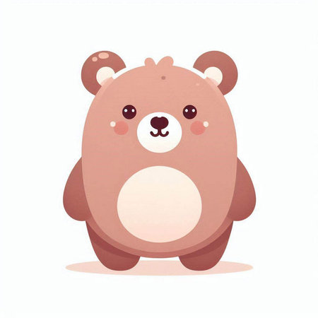 Cute cartoon bear. Vector illustration isolated on a white background.のイラスト素材