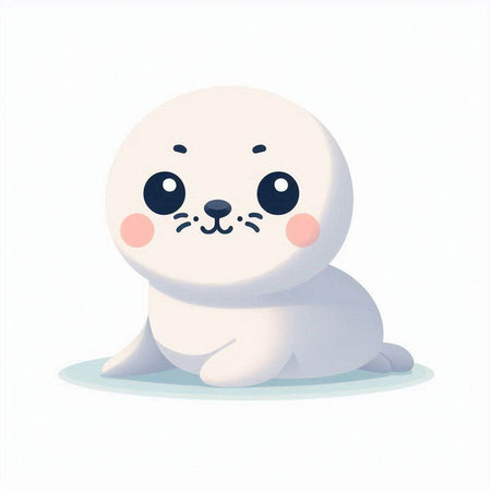 Cute baby seal. Vector illustration of a cute baby seal.のイラスト素材