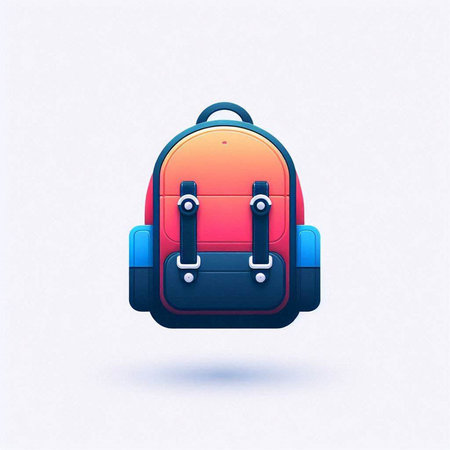 School bag icon. Back to school concept. Vector illustration. Eps 10のイラスト素材