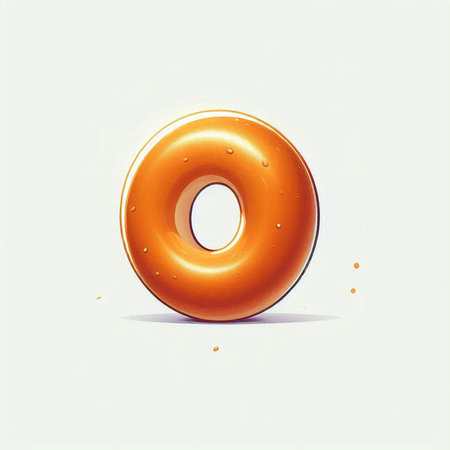 Glossy donut font. 3d rendering, 3d illustration.のイラスト素材