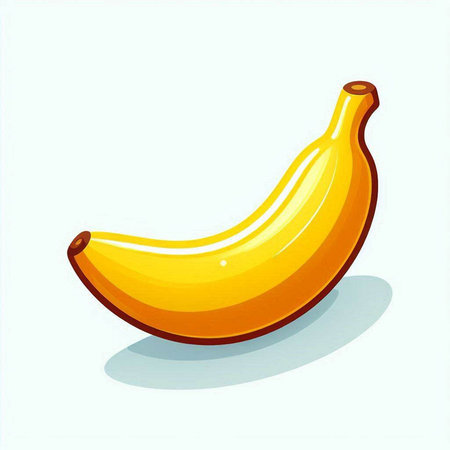 Illustration of a banana on a white background. Vector illustration.のイラスト素材