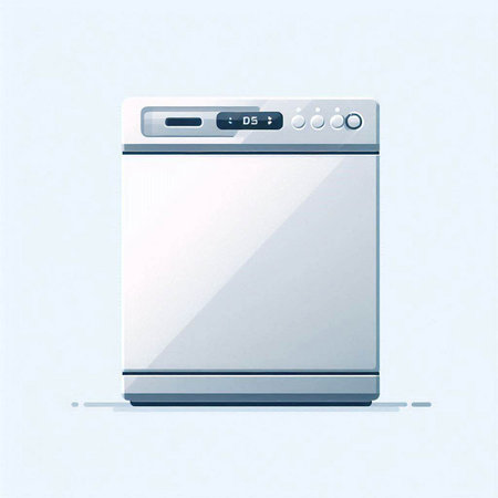 Illustration of a washing machine isolated on a white background - vectorのイラスト素材