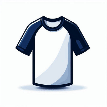 Blue T-shirt isolated on a white background. Vector illustration.のイラスト素材