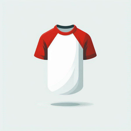 Red t-shirt on a white background. Vector illustration. Eps 10のイラスト素材