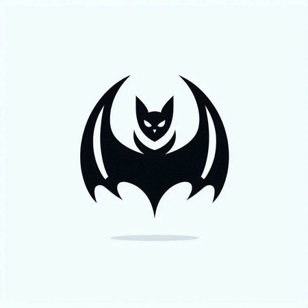 Bat icon, vector illustration. Flat design style. Halloween concept.のイラスト素材