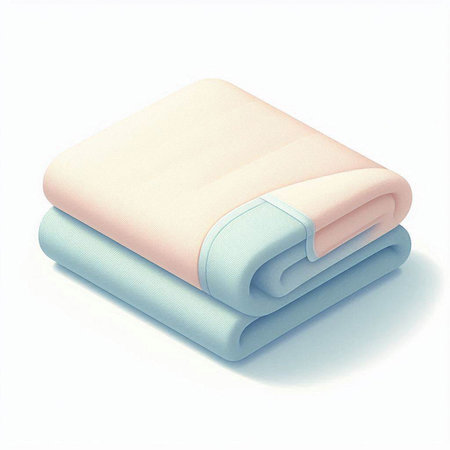 towel isolated on the white background. 3d render.のイラスト素材