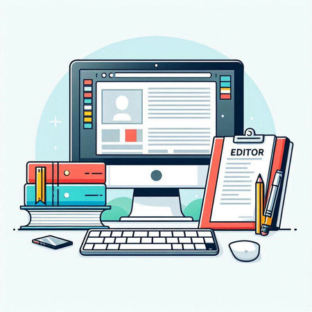 Flat design modern vector illustration concept of online learning, distance education, e-learning, webinar.のイラスト素材