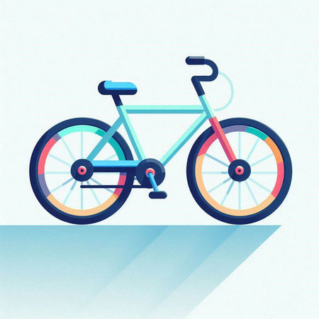 Bicycle, vector illustration. Flat design style. Vector illustration.のイラスト素材