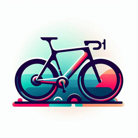 Bicycle icon on white background, vector illustration. Eps 10.のイラスト素材