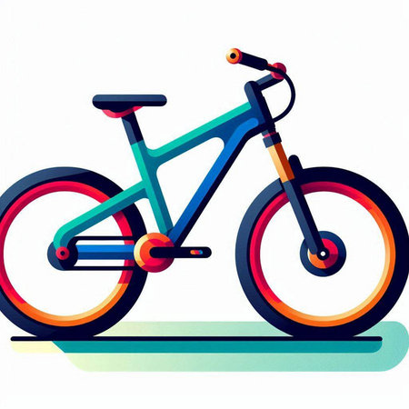 Bicycle on a white background. Vector illustration. Eps 10.のイラスト素材