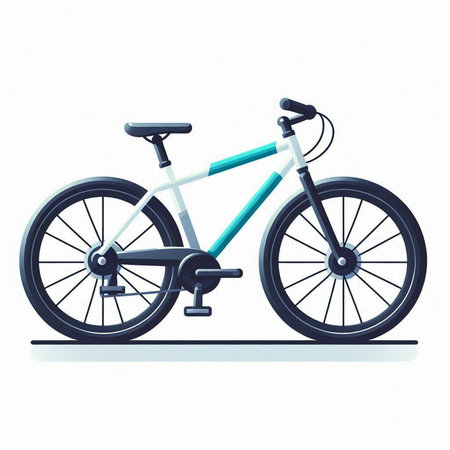 Bicycle on a white background. Vector illustration of a bicycle.のイラスト素材