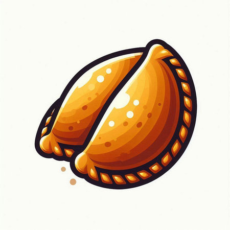 Illustration of a piece of pie on a white background. Vector illustrationのイラスト素材