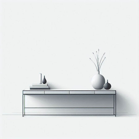 Living room interior design. Minimalistic scandinavian style. Vector illustration.のイラスト素材